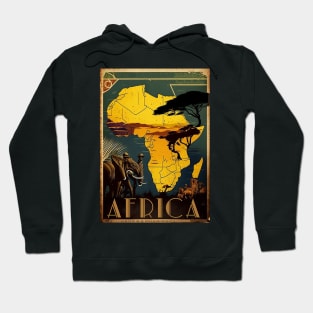 Africa Golden Continent Vintage Travel Art Poster Hoodie